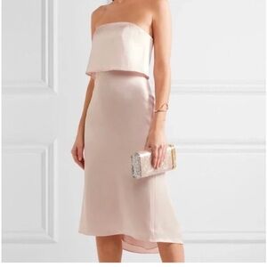 Halston Heritage Strapless Blush Dress